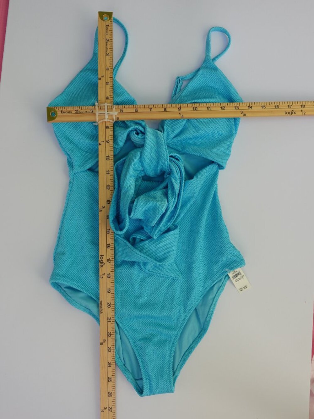 aerie Medium Long One-Piece Swimsuit Shine Pique - Picture 3 of 15